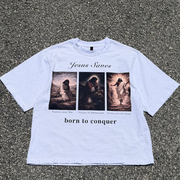 Jesus Saves Tee (White)