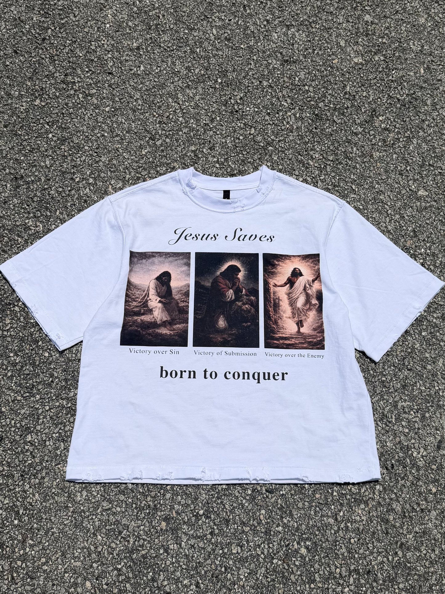 Jesus Saves Tee (White)