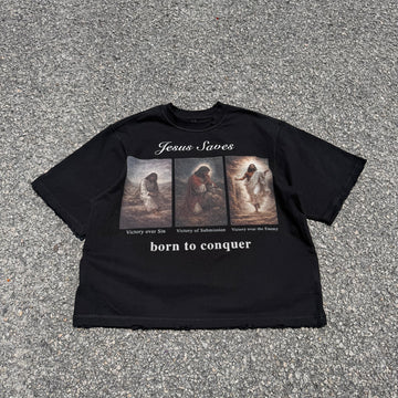 Jesus Saves Tee (Black)